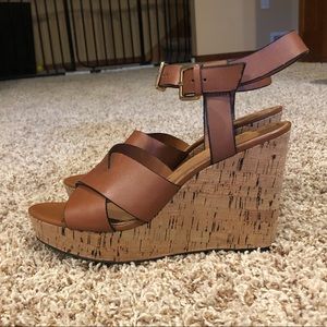 Tan Wedge Sandals
